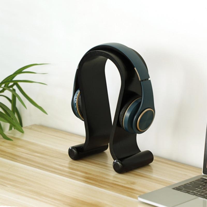 Stylish Wood Headphone Stand Headsets Desktop Organizers For Over Ear Models Universal Compatibility With NonSlip Base