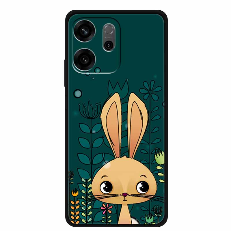 For Oppo Reno14 F Case 3D Flowers Emboss Phone Cases for Oppo Reno 14 F Reno14F 5G Back Protective Covers Soft Silicone Bumper