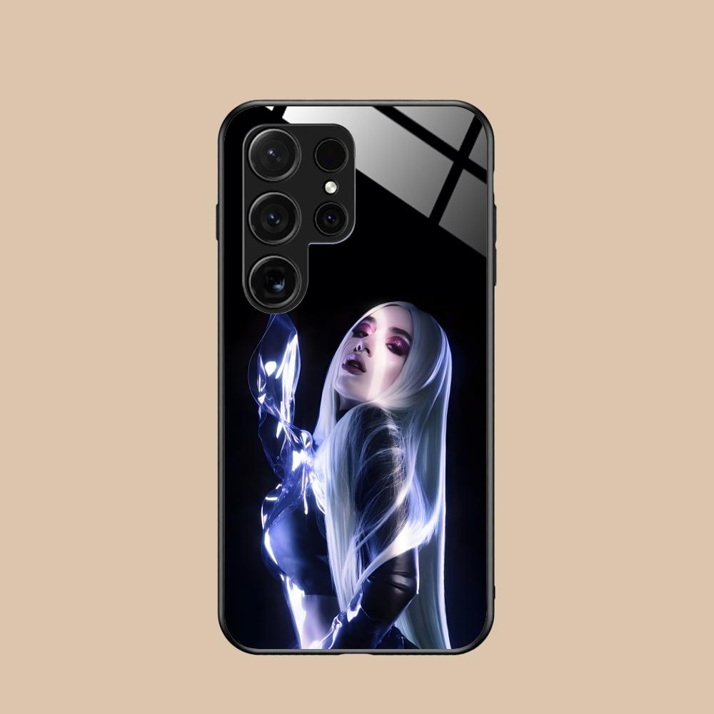 Fashion Ava Max Glass Mobile Phone Case for Samsung Galaxy A56 55 54 53 52 51 36 35 34 23 16 15 5G Colorful Cover