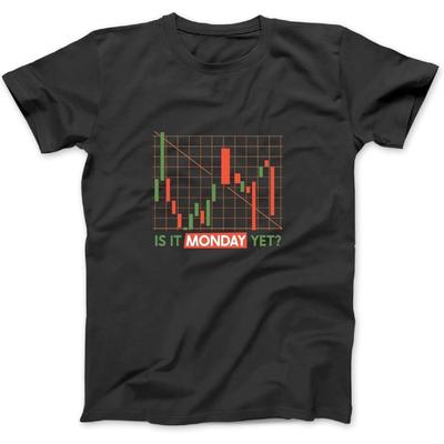 Monday Yet_ Candlestick Stock Market Investor Stocks Long Sleeve, T-Shirt, Sweatshirt, Hoodie for Men Women Kids Made In Canada Black