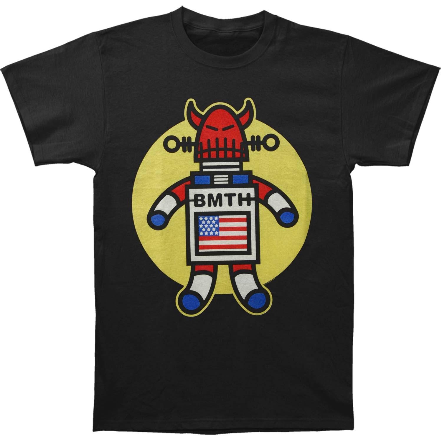 

Men s Bring Me The Horizon Evil Robot T-Shirt Mens Womens Tees Top Black S