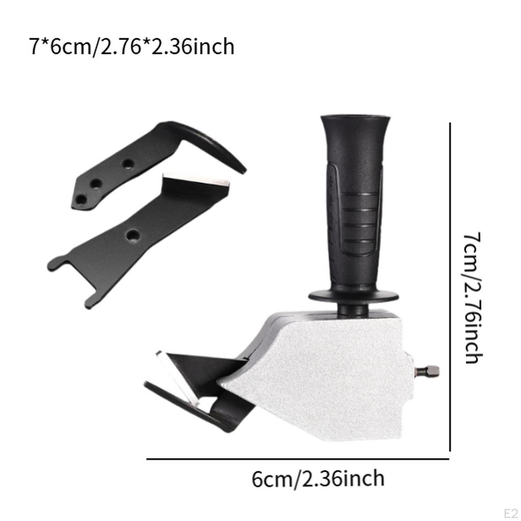 Metal Sheet Shear Clipper Set for Power Drill 7mm Hex Shank Automotive Repair 2.7x2.3inch
