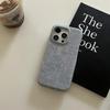 Minimalist Solid Color Denim Phone Case for iPhone 17 Pro Max/16/15/14 Half-Wrap 13