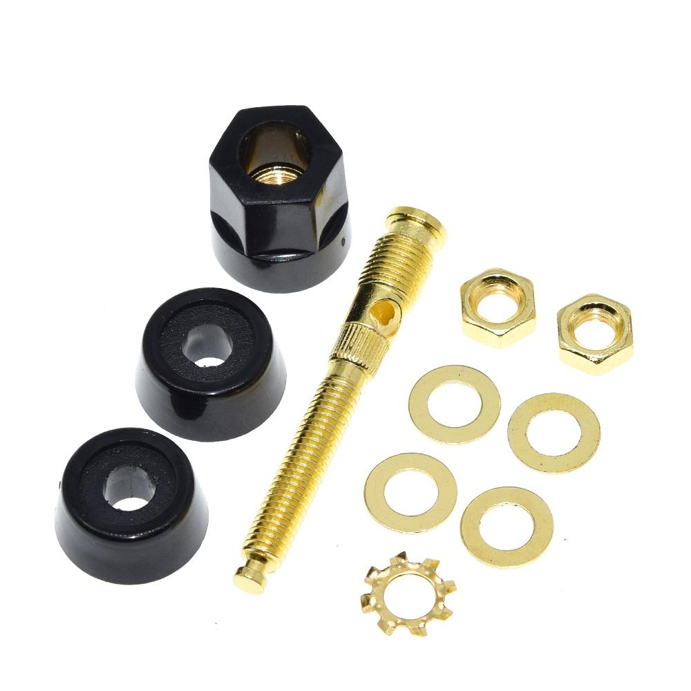 TZT 1pair(black+red) Red Black Connector Amplifier Binding Post Banana Speaker Plug Jack Adapter Socket