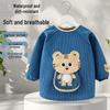 Waterproof Long-Sleeve Baby Coveralls: Anti-Stain Backwards Bibs for Boys & Girls - Perfect for Mealtime in Autumn & Winter.