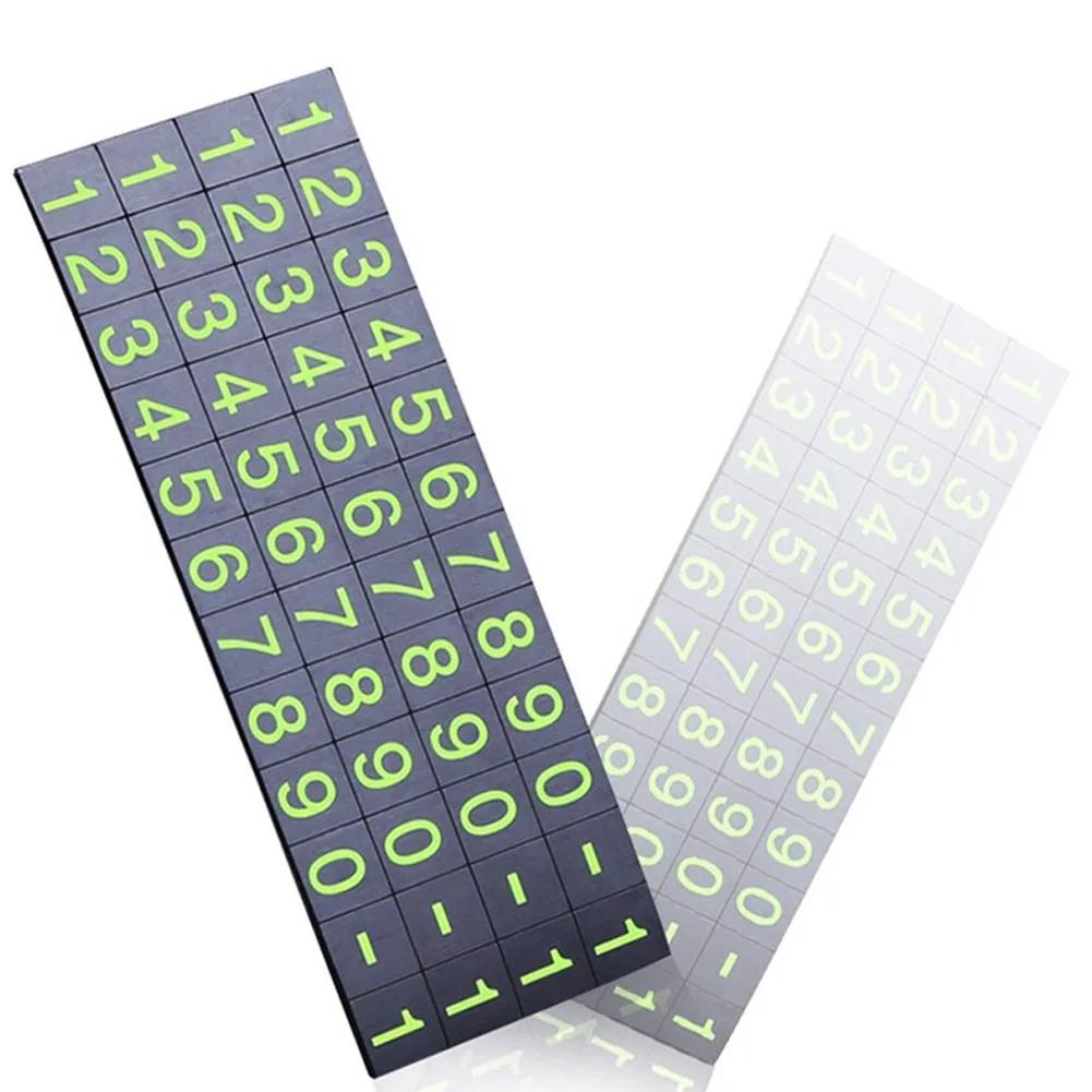 Car Temporary Parking Phone Number Card Plate With Magnetic Stickers And Easy Number Change Press Button For Privacy
