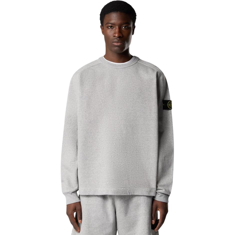 Stone Island Mixed Color Fleece Crewneck Sweatshirt Men sweatshirts Heather-Grey L1S15-6100022-S0329