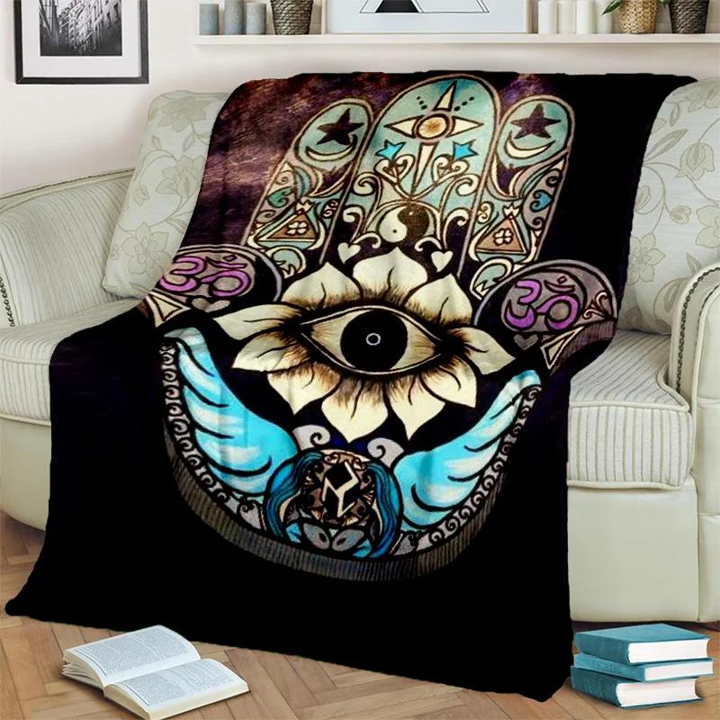 3D Evil Eye Nazar Tree of Life HD Blanket,Soft Throw Blanket for Home Bedroom Bed Sofa Picnic Travel Office Cover Blanket Kids
