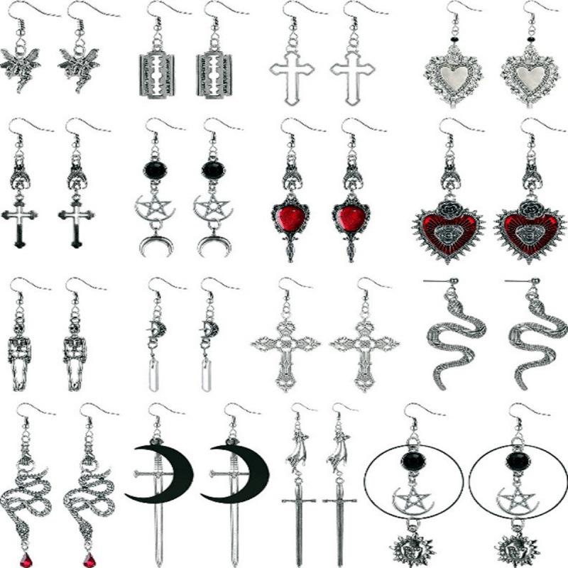 Retro Gothic Halloween Punk Earrings: European & American Style