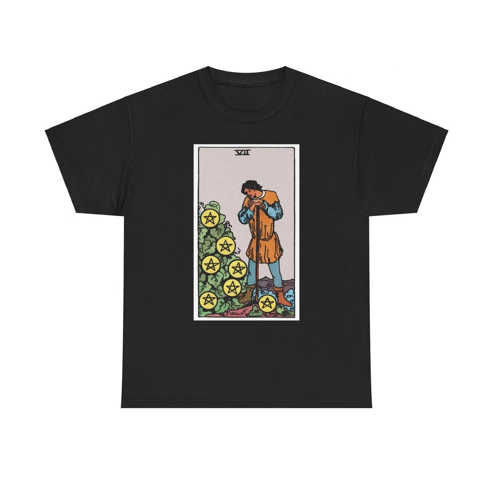 The 7 of Pentacles (Tarot Card) T shirt L