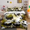 Soccer Ball Abstract Pattern Bedding Duvet Cover Set Duvet Cover Pillowcases  (1*Duvet Cover 2*Pillowcases, Without Duvet Insert)