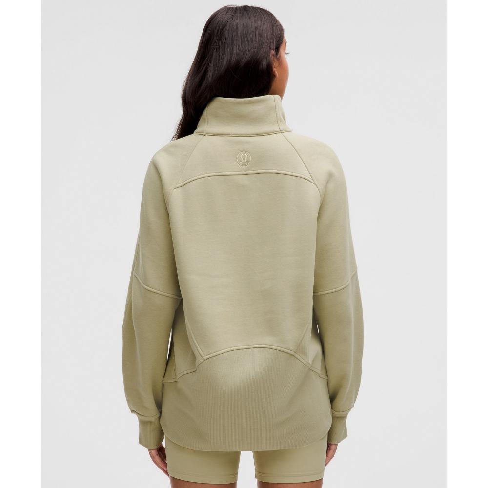 Lululemon Scuba Oversized Funnel Neck Half Zip  Long Honeydew