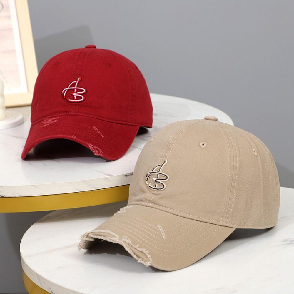 

Casual Baseball Cap Adjustable Letter Embroidered New Duck Tongue Hat Women/Men кавовий