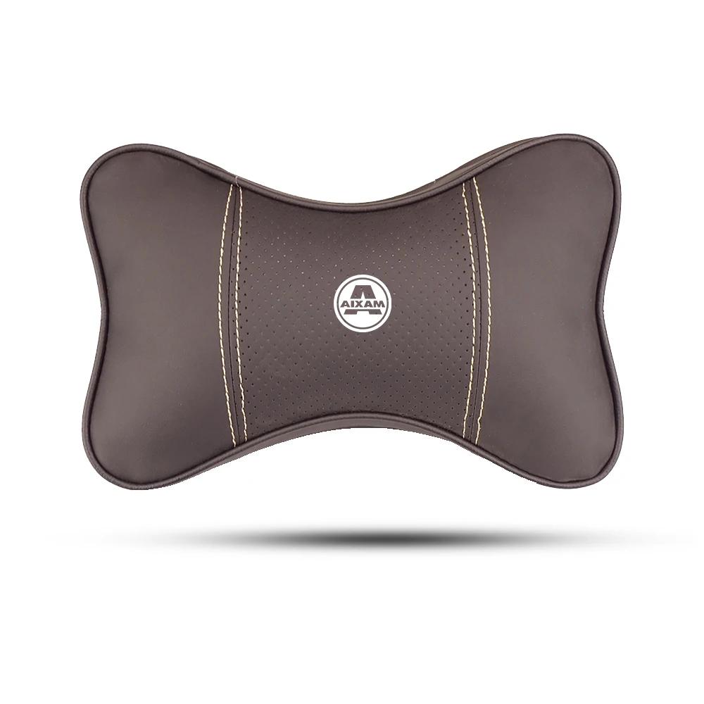 Car Seat Genuine Leather Headrest Neck Waist Pillow For Aixam MINAUTO CROSSLINE EAIXAM CROSSOVER MEGA CITY COUPE Car Accessories