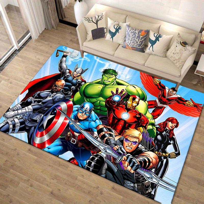 1 Stück Marvel Avengers Superhelden Teppich, Rutschfeste Fußmatte, Cartoon-Charakter-Design, Weicher Samt, Raumdekoration, Waschbar