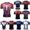 Spiderman Batman Superhero 3d Print Gym Tshirt Men Fitness Tee Compression Tops