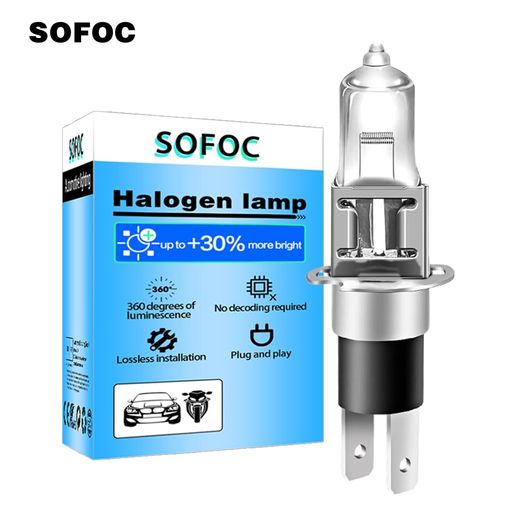 SOFOC H3C Bulb 12V 100W PK22D Warm White 5000K Camper