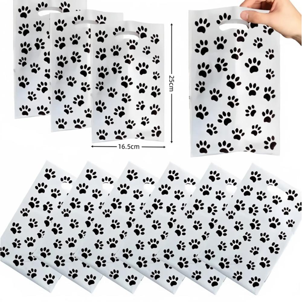 Foreign Trade Black Dog Paw Party Supplies Birthday Disposable Knives, Forks And Spoons Tableware Paper Towels Paper Cups Dinner Plate Pennant