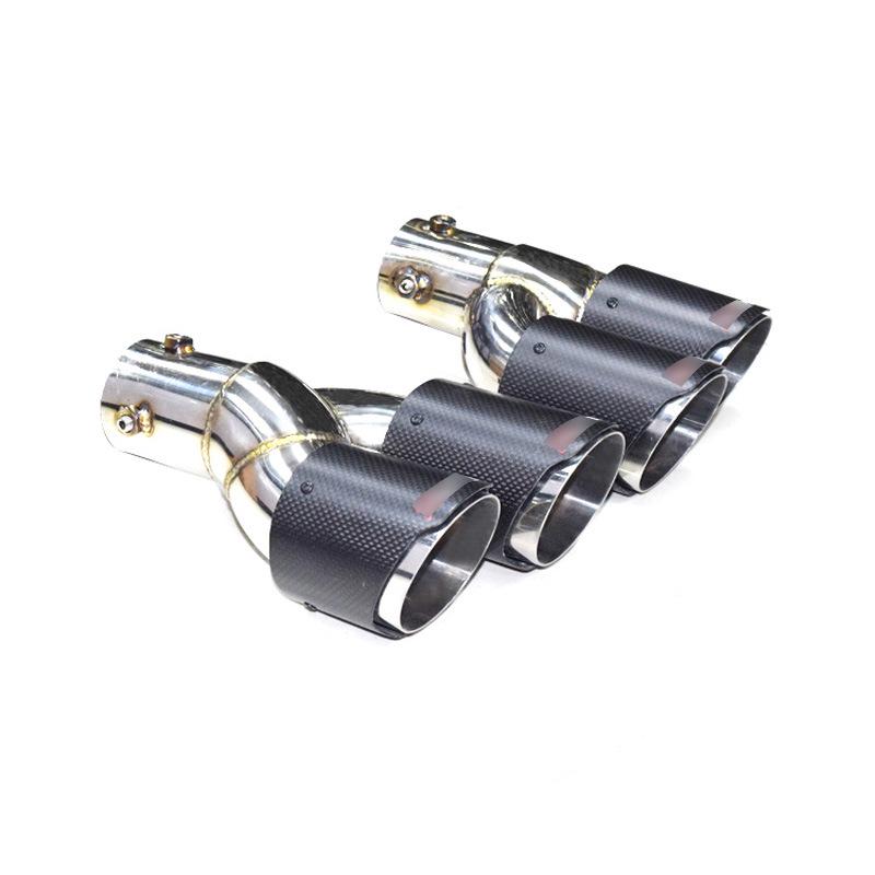Compatible Exhaust Pipe for BMW 3 Series G20/G28 320/325/330, Four-Outlet Stainless Steel & Carbon Fiber Tailpipe.