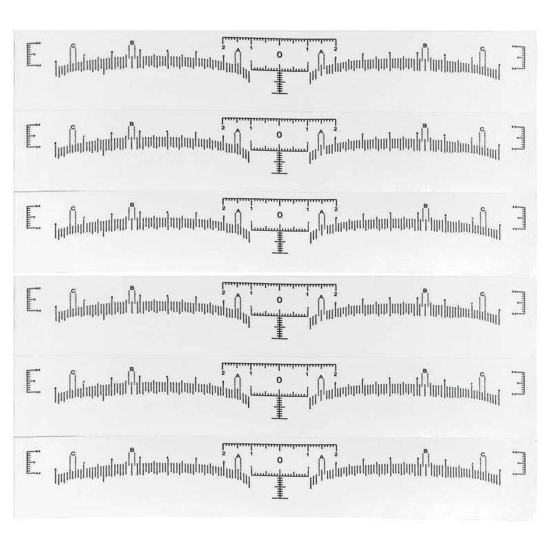 Brow Mapping Ruler 100pcs/pack Permanent Makeup Academy Kit Disposable Transparent Sticker Microblading PMU Eyebrows