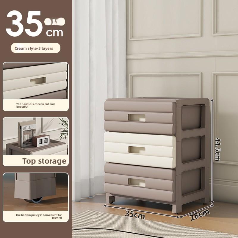 3/4/5-lagiger Schubladen-Schlitz-Aufbewahrungsschrank für Zuhause Wohnzimmer Aufbewahrungsschrank Spielzeug-Aufbewahrungsschrank Schmaler Schrank Einfacher Nachttisch