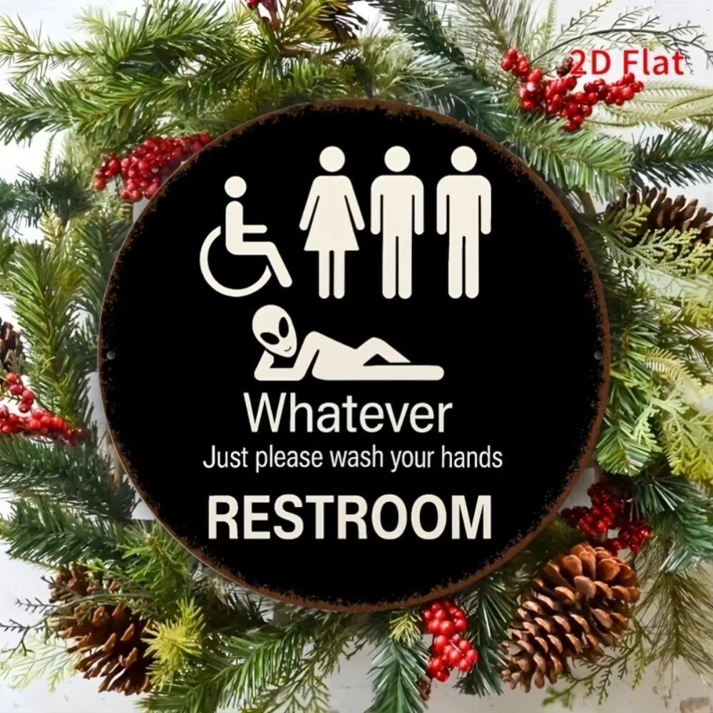 Vintage Style Metal Sign Restroom Decor Handwashing Reminder Novelty Gift Home Wall Art