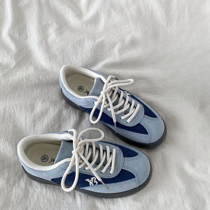 New Retro German Training Women's Shoes with Lace-up Sports Thick-soled Casual Fashion Shoes