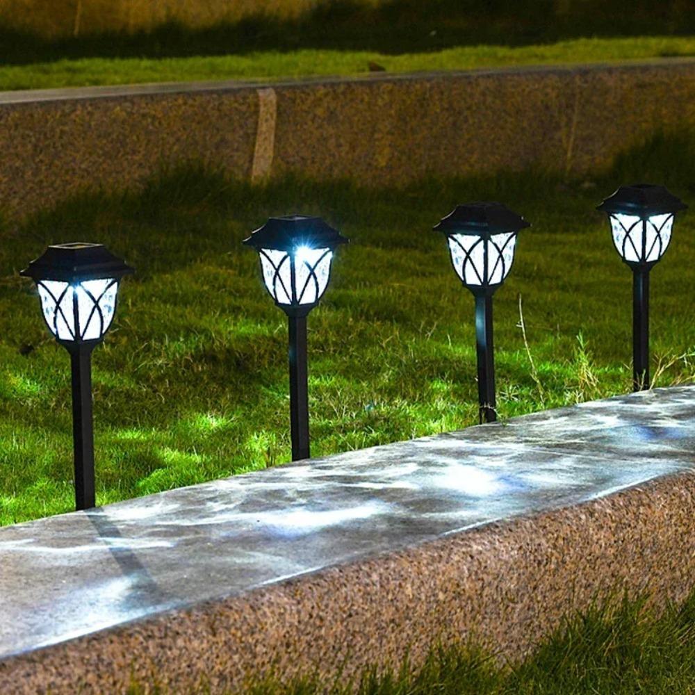 2PCS Solar Yard Lights Bright Lawn Lights Outdoor Waterproof Led Solar Pathway Lights Landscape Path Lights
