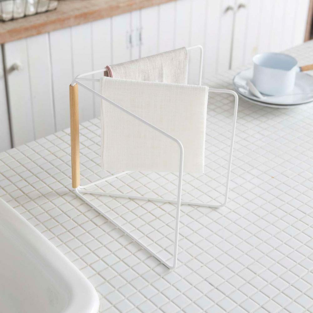 Yamazaki Jitsugyo Folding Dish Cloth Hanger Tosca White 2962