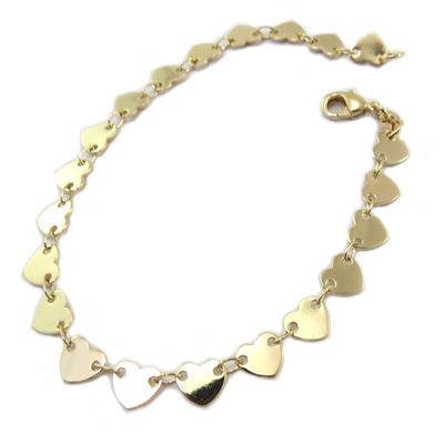 [P4375] - Gold Plated Bracelet 'Love' - 18 Cm 6 Mm