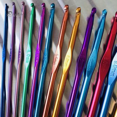 Puntos 8 buc. 2-5,5 mm, diferite dimensiuni, croșetate din aluminiu, set de ace, unelte