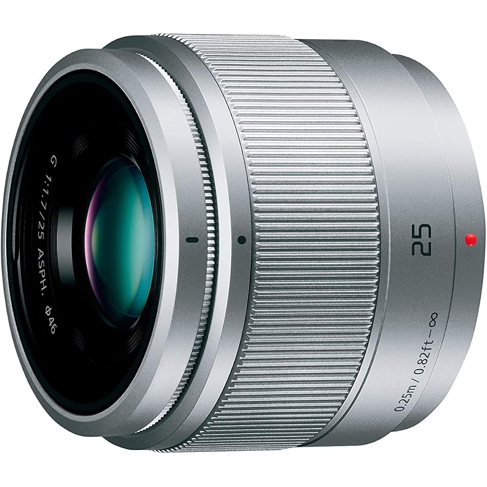 Panasonic LUMIX G 25mm/F1.7 ASPH. Prime Lens for Micro Four Thirds, Silver H-H025-S