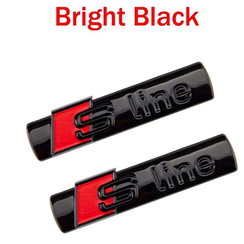 2Pcs 3D Metal S Line Logo