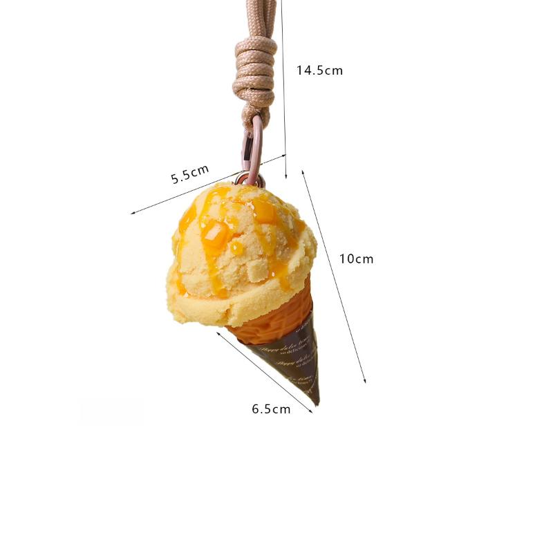 1 Pezzo Accessori Borsa Creativo Simulazione Modello Gelato Decorazione Auto Ciondolo Regali di Festa Regali per Feste
