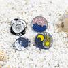 Fashion Bagua Series: Sun, Moon & Dolphin Creative Brooch