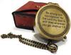 Be Strong & Courageous Engraved Brass Compass – Personalizable Magnetic Pocket Compass for Camping, Hiking & Gifts