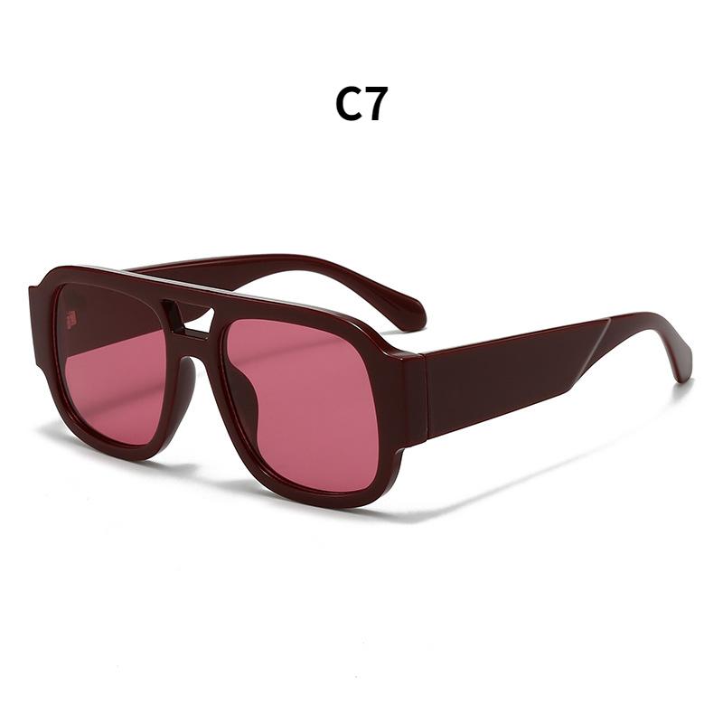 

Женские солнцезащитные очки, модные солнцезащитные очки с двойной перекладиной, повседневные солнцезащитные очки для мужчин и женщин