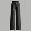 High Waist Wide Leg Dress Pants for Women Business Casual Trousers with Button Closure and Belt Loops Suitable for Office and Daily Wear