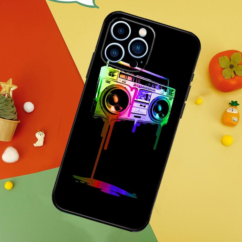 Vintage 80er Boombox Handyhülle Für iPhone 17 Pro Max 16 15 14 13 12 11 Pro Max Plus 12 13 Mini 16e 17 Air Cover