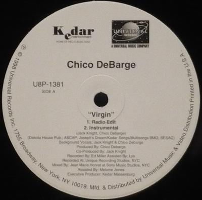 12inch Record CHICO DEBARGE - Virgin U8P1381 Universal Recor 1998 US Rap & Hip-Hop/R&B Used