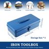 Iron Toolbox Portable Tool Storage Box Metal Buckle and Handle Workshop Multi-purpose Metal Tool Storage Box