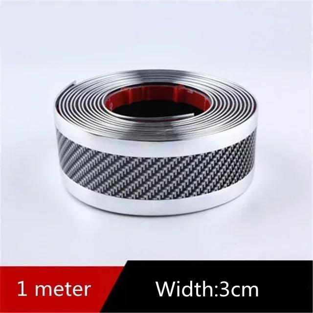 Auto Stickers Anti Kras Instaplijsten Protector Rubber Strip Koolstofvezel Auto Drempel Bescherming Bumper Film Sticker Auto Styling