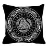 Viking Runes Compass Cushion Cover Peach Skin Norse Mythology Throw Pillowcase Black Celtic Knot Sofa Living Room Home Decor