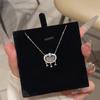 S925 Sterling Silver Peace Lock Necklace - Women's Luxury Clavicle Chain, Perfect Bestie Holiday Gift