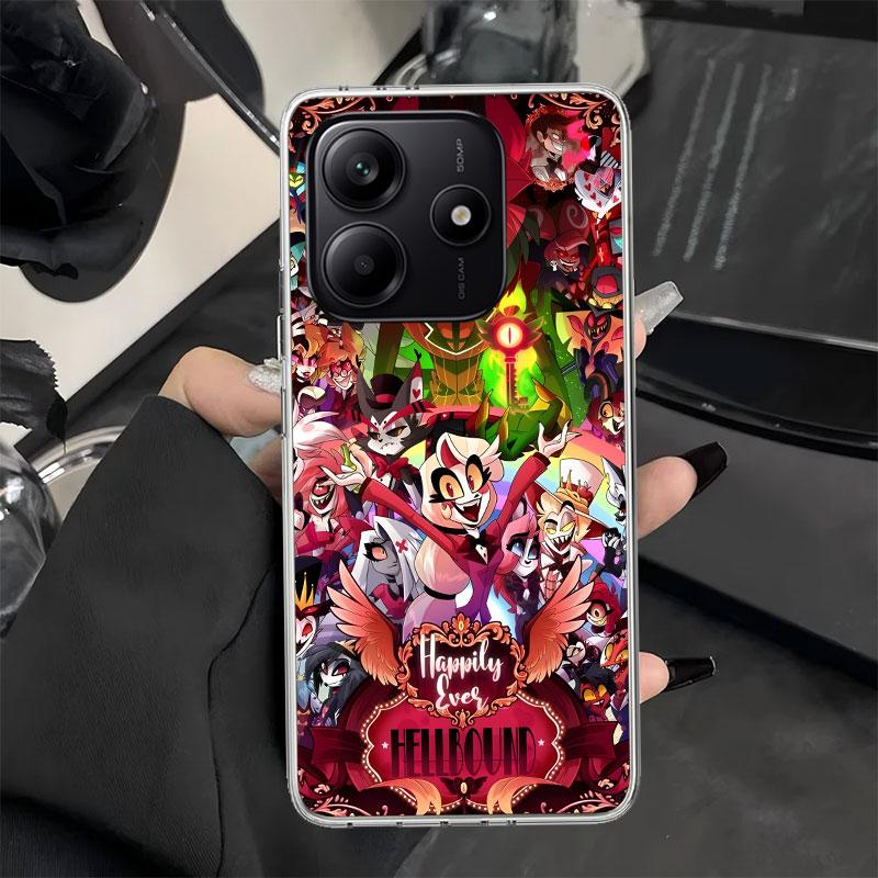 

H-Hazbin H-Hotel Angel Dust Phone Case for Xiaomi Redmi Note 14 13 14S 12S 12 11S 11T 11E Pro Plus 11 10 10S 9S 5G Soft Silicone Redmi Note 13 4G
