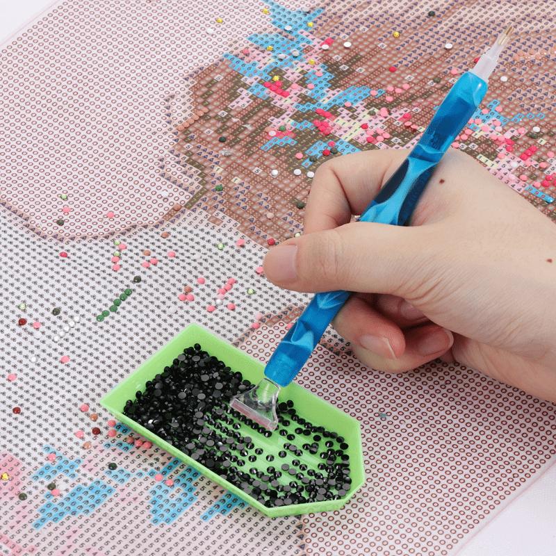 5D-Diamant-Malstift aus Kunstharz, Punktbohrstifte aus Kunstharz, Kreuzstich-Stickerei, Nähzubehör, DIY-Bastelstift aus Kunstharz