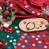 50pcs Christmas Snowflake Wooden Buttons Assorted Christmas Art Craft for Winter DIY Gift Making Winter Party Craft Sewing Decor
