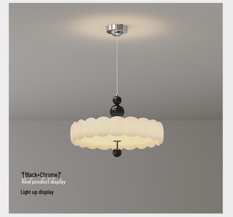 Retro French Cream Chandelier for Bedroom & Study - Creative Designer Full Spectrum Ceiling Light