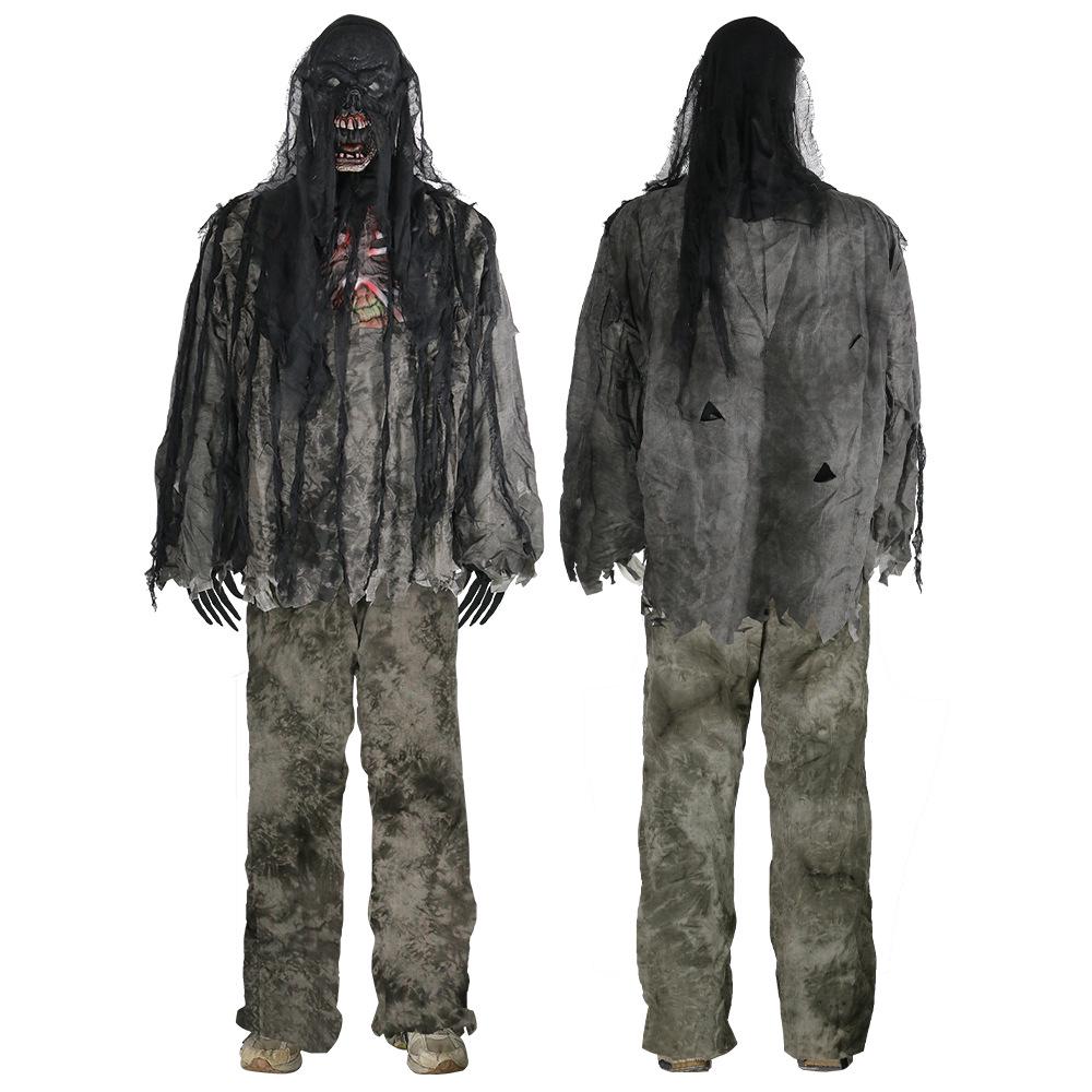 Burnt Zombie Costume Set: Halloween Masquerade Party and Haunted House Props