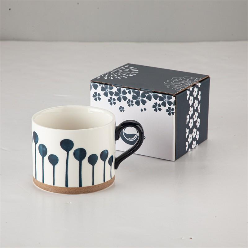 Hand-Painted Cup Retro With Handle Mug Personalized Water Cup Creative Gift Ceramic Cup Breakfast Coffee Souvenir